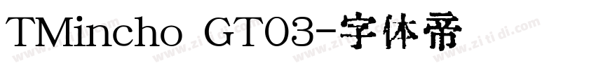 TMincho GT03字体转换